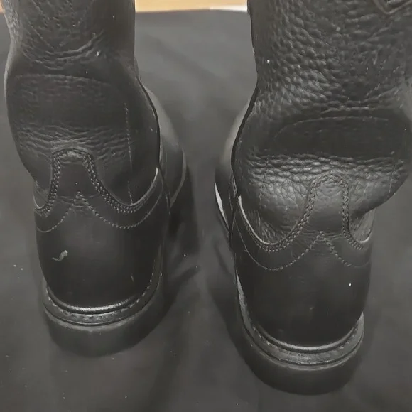 Men's Ariat Black Leather Cowboy Boots - Picture 7 of 13